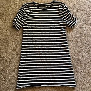 Kate Spade Black and White Striped Dress